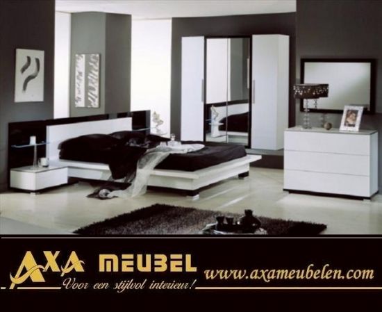 Ucuz Fiyata Kaliteli Beyaz Parlak Yatak Odası Axa Mobilya Hollanda