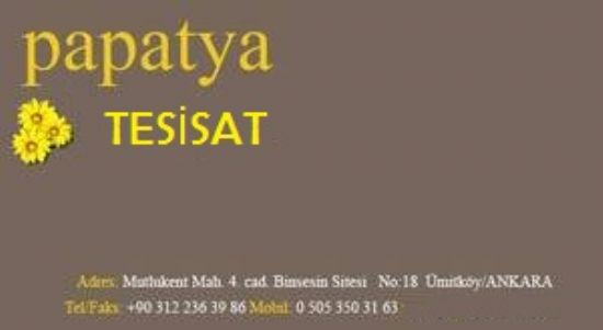 Çayyolu Tesisat Papatya Tesisat 2363986- 2363986 Ümitköy Tesisat 2363986