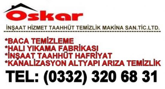  Koski Konya Kanalizasyon Telefon:0332 3203882 Oskar Konya Baca Temizlik