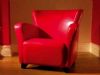 Ev-ofis Modern Tekli Koltuk Kırmızı Deri Parlak İmalattan