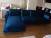  Mavi Kadife Köşe Koltuk Takımı Özel İmalat