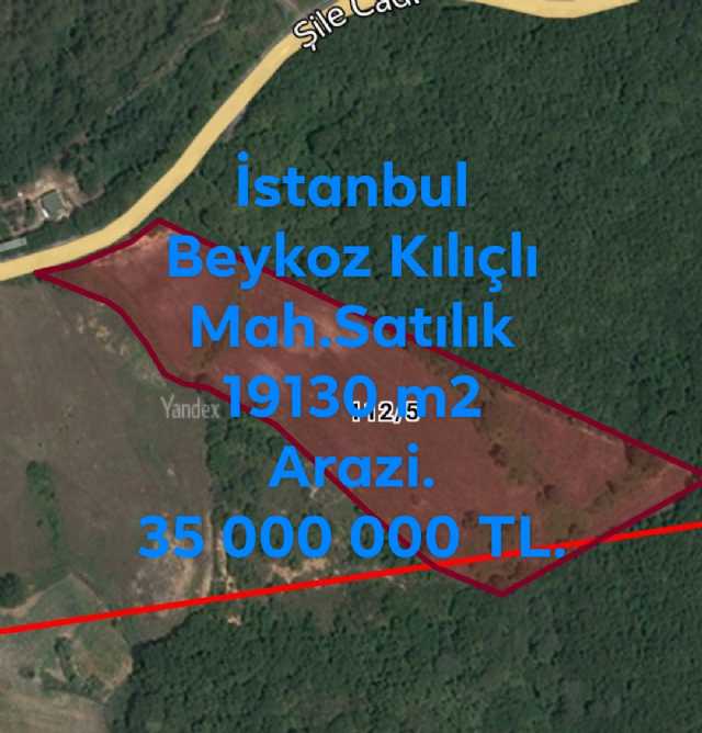 İstanbul Beykoz Kılıçlı Mah Satılık Arazi
