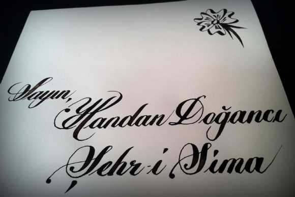 ankarada güzel yazı ankarada kaligrafik davetiye