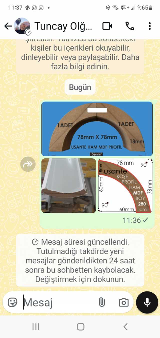 Mdf Bombeli Profil Pr119 R78mm