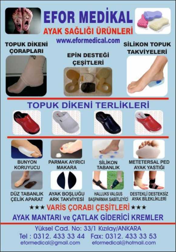  Ankara Sağlık Ürünleri Satış Merkezi 0312.4333344 Efor Medik
