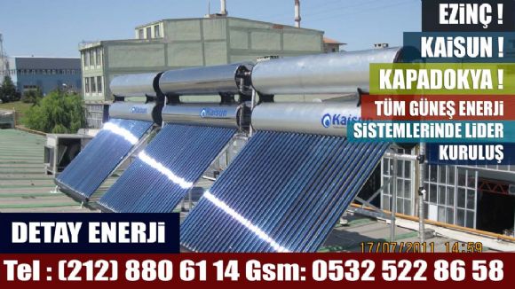 güneş enerji sistemleri,güneş panelleri,vakum tüplü güneş enerji,güneş enerji bayii,sıcak su,ezinç güneş enerji sistemleri