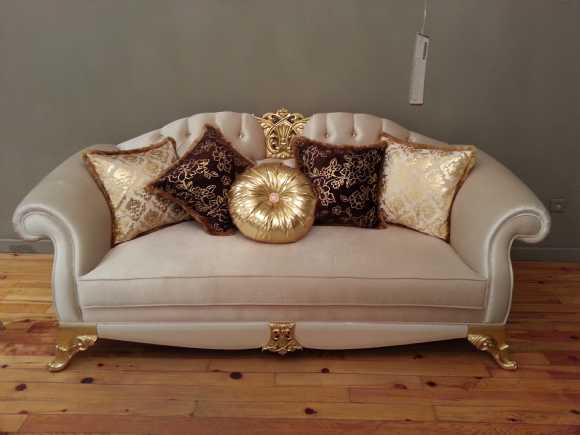 avangarde lake altın varak ahşap oymalı kadife kumaş modern salon koltuk takımı