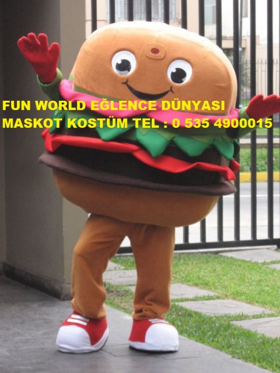  Hamburger Maskot Kostüm Patates Mc Donalds Menü Açılış İstanbul Mersin Hatay Ankara Uludağ Kış Eğlence Eğitici Öğretici Kreş Okul Panayır Çoçuk Yemek