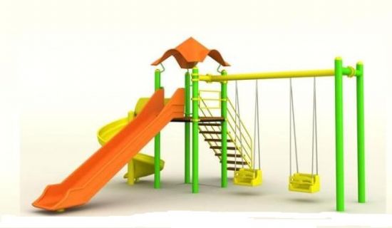  Tek Kuleli Çocuk Oyun Parkı, Spral Kaydırak Ve Düz Kaydıraklı
