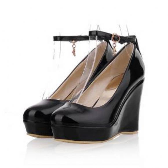 siyah Platform Topuk Ayakkabı  En Güzel Yeni Topuklu Ucuz Bayan Ayakkabı Kadın Modası    siyah Platform Topuk Ayakkabı