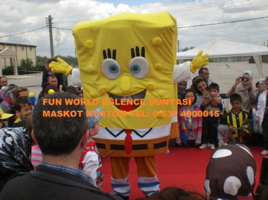  Sünger Bob Maskot Kostüm Türkiye De Bir İlk Eğlence Dünyası 0 535 4900015