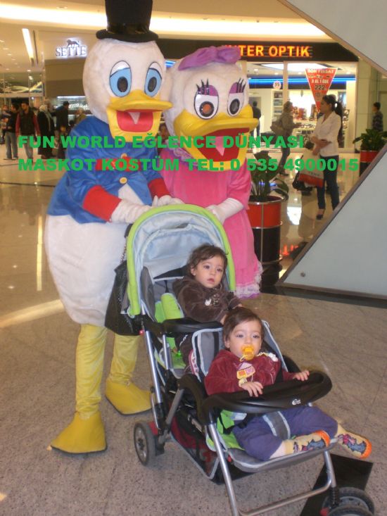  Ördekler Donald Ve Daisy Duck Karı Koca Maskot Kostümler Fun World Eğlence Dünyası 0 535 4900015