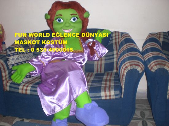  Fiona Shrek Eşek Sevimli Maskot Kostüm İstanbul Ankara Adana Mersin İzmir Zonguldak Kastamonu Kosova Kıbrıs İzmit Hatay İskenderun Bursa Bodrum Van
