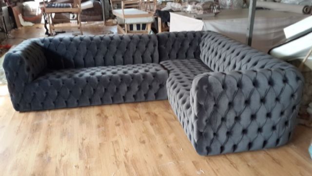 er sofa l shaped chesterfield sofas velvet fabrics sectional chesterfield