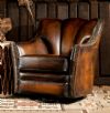 Antik Berjer Koltuk Hakiki Deri Vintage Rahat Amerikan Deri Koltuk