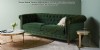 Chester Koltuk Takım Döşeme Yeşil Renk Kadife Kumaş Torna Ayaklı Soft Oturum Konforlu Kanepe Deri Ku