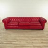 Chesterfield Koltuk Takımlar Gerçek Deri Kanepe Modeli Özel Üretim 280 Cm Ölçüde