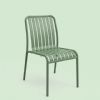 Demir Sandalye Kolçaksız Mindersiz Yeşil Renk Metal Sandalye