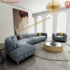 Gri Füme Chester Köşe Koltuk Takımı Lüks Dekoratif Konforlu Chester