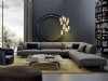 Gri Füme Renk Köşe Koltuk Takımı Modern Lüks Mekanlar Ortaya Çıkarır
