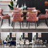 Kapitoneli Modern Lüks Masa Sandalye Takımı Yemek Masası Sandalye