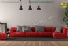 Kırmızı L Köşe Koltuk Uzun Ölçü Modern Tasarım L Köşe Koltuk