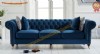 Klasik Chester P Kol Mavi Lüks Chester Koltuk Takımı