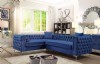 L Koltuk Mavi Kadife L Koltuk Takımı