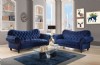 Mavi Renkli Chester Koltuk Takımı Modern Klasik Tasarım