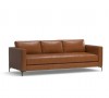 Metal Ayak Deri Modern Kanepe Modelleri, Gerçek Deri Koltuk Modelleri