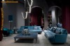 Modern Mavi Oturma Grubu Koltuk Takımı Lüks Salon Oturma Odası Tasarımı