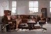 Modern Western Hakiki Deri Köşe Koltuk Takımı