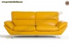 Sarı Deri Kanepe Modern Lüks Dekoratif Tasarım Deri Koltuk