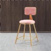 Sarı Metal Yüksek Ayaklı Bar Sandalyesi Pembe Bar Sandalyesi