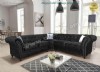 Siyah Chester Kadife Köşe Takımı Avangarde Chester Köşe Koltuk