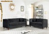 Siyah Kadife Milano Dilimli Modern Lüks Koltuk Takımı Oturma Grubu Siyah Kadife