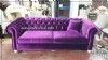 Yataklı  Mor Üçlü Chester Koltuk
