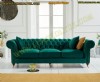 Yeşil Chester Üçlü Kanepe Lüks Rahat Chester Koltuk