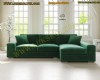 Yeşil Kadife Modern Köşe Koltuk L Köşe Takımı Lüks Modern Köşe Koltuk