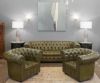 Zeytin Yeşili Suni Deri Chester Koltuk Takımı Ofis Tasarım