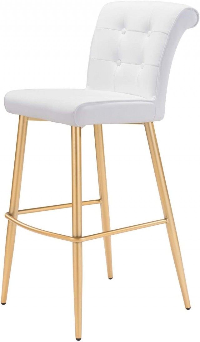 Altın Renk Amerikan Bar Sandalyesi Uzun Yüksek Ayaklı Modern Tasarım