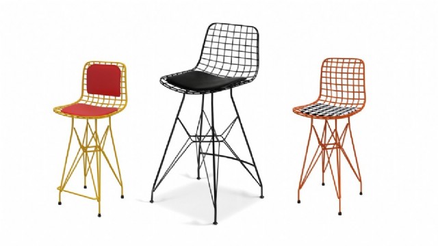 sırtlı sandalyeler uzun sandalye modelleri kollu tel bar sandalyesi kol s