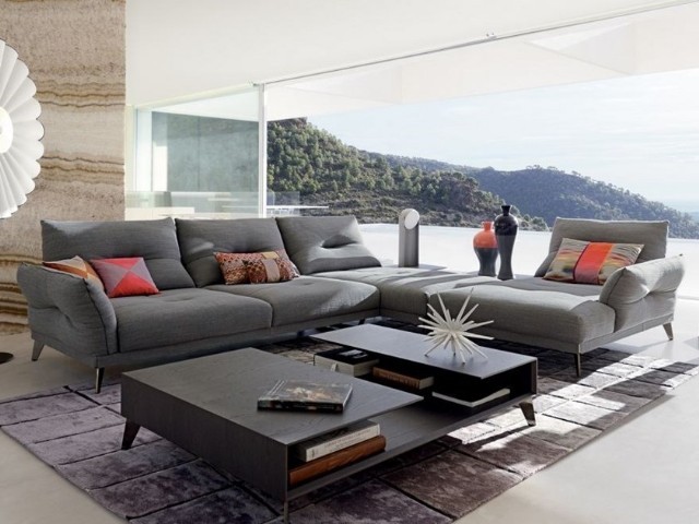 İtalyan Luxury Köşe Koltuk Tasarımı Modern Ev Dekorasyonu