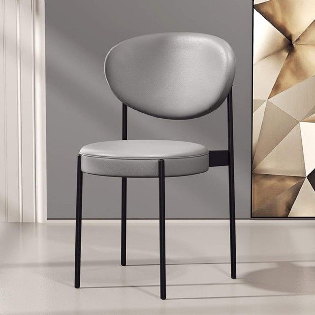 Metal Dekoratif Sandalye Modeli Siyah Gri Renkler