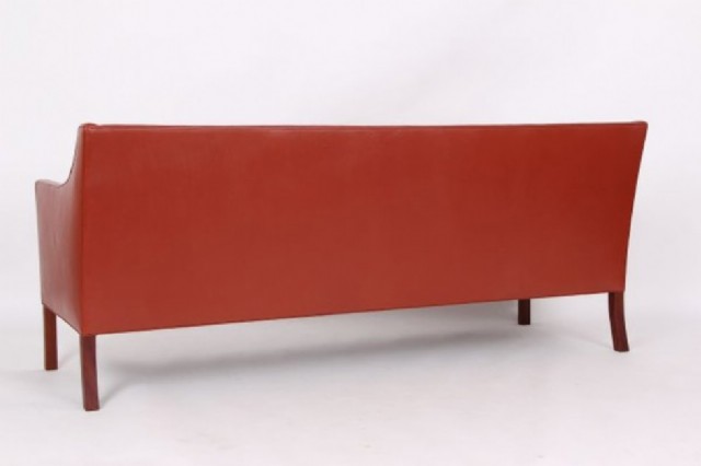 akımlar modern deri koltuk modeller kırmızı renk deri üç kişilik koltuk t