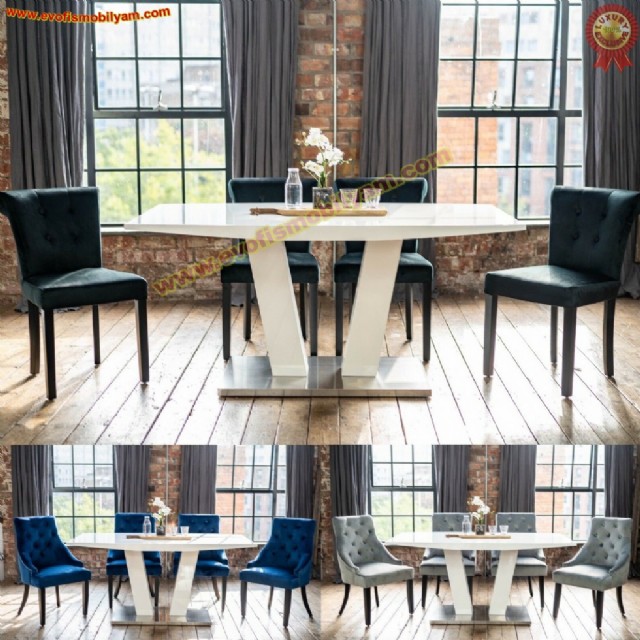 yemek masası, yemek sandalyesi, mutfak masası, mutfak sandalyesi, sandalye modelleri, masa modelleri, dining table chairs, esstisch mit stühlen, lüks yemek masa sandalye takımı, blau luxus esstisch mit stühlen, mavi modern mutfak yemek masa sandalye takımı