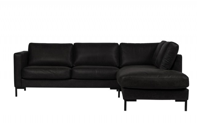 Siyah Gerçek Deri Köşe Koltuk Modelleri, Modern Sofa Hakiki Deri Sedir