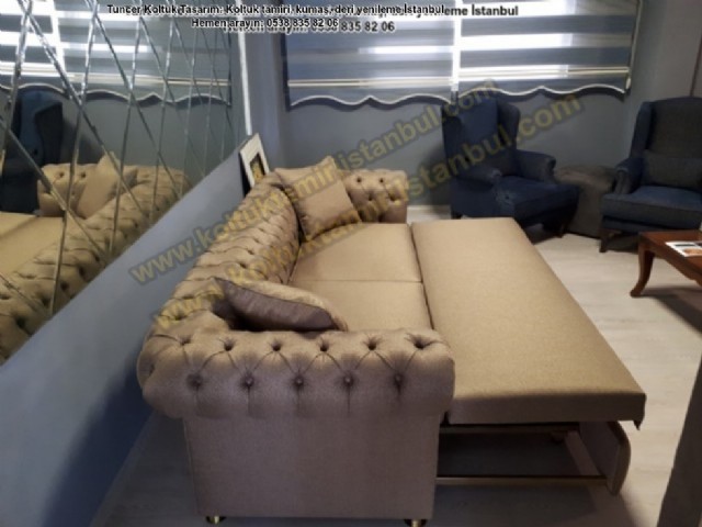 lleri chester yataklı kanepe modeli chesterfield koltuk döşeme üçlü ches
