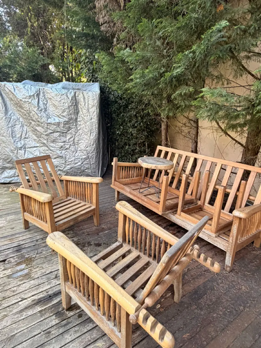 Bahçe Mobilyaları Bambu Mobilyalar Koltuklar Boyanır Tamirleri Yapılır