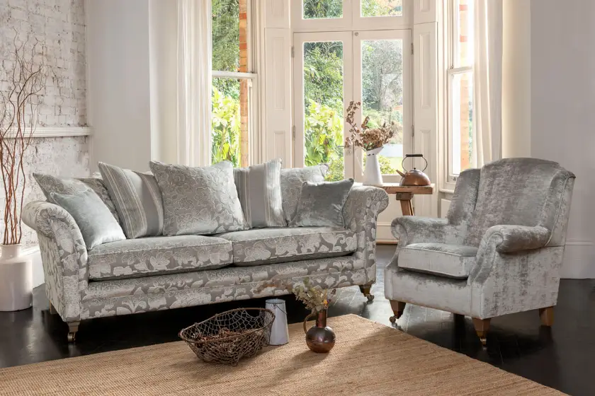 Konforlu Rahat Koltuk Takımı Oturma Grupları Özel Üretim Çiçekli Desenli Modeller